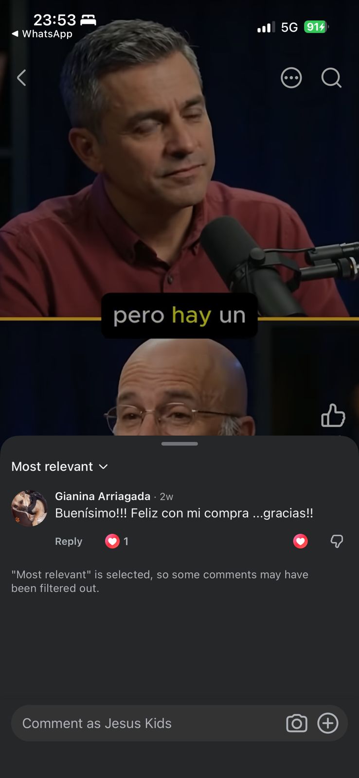 Comentario de Gianina Arriagada: Buenísimo, feliz con mi compra, gracias