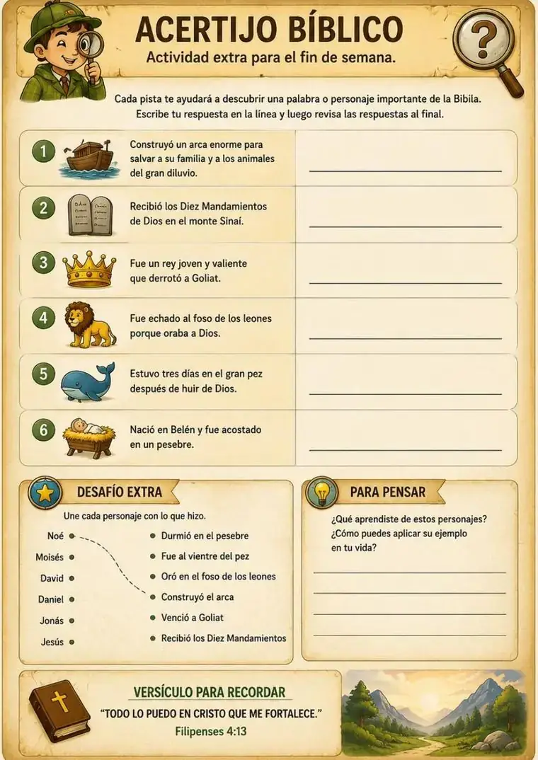 Acertijo Bíblico (juego de fin de semana)